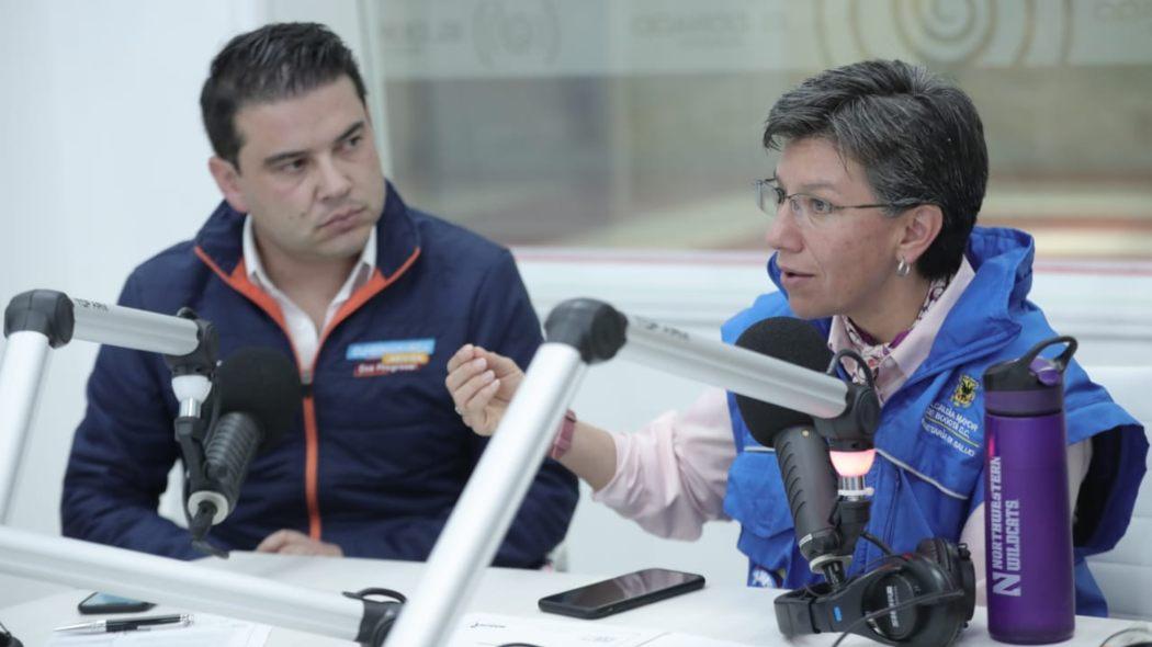 Claudia López junto a Nicolás García Bustos, gobernador de Cundinamarca