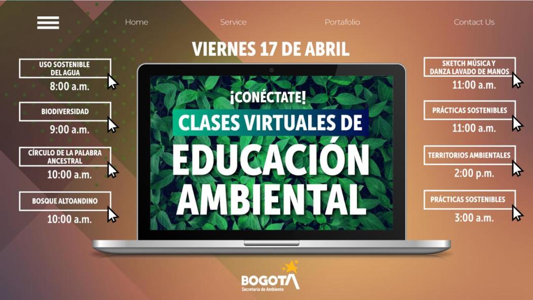 Imagen de la Secretaría de Ambiente, Charlas virtuales viernes 17 abril.