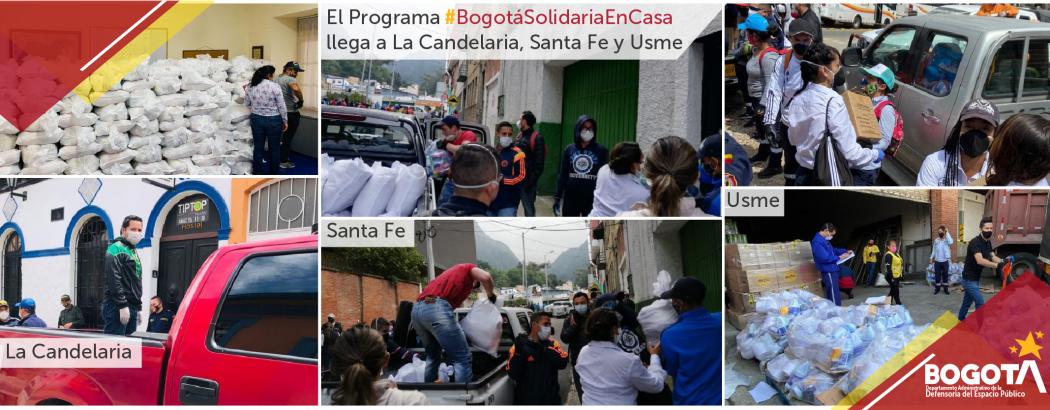 #BogotaSolidariaEnCasa Usme, Candelaria y Santa Fé