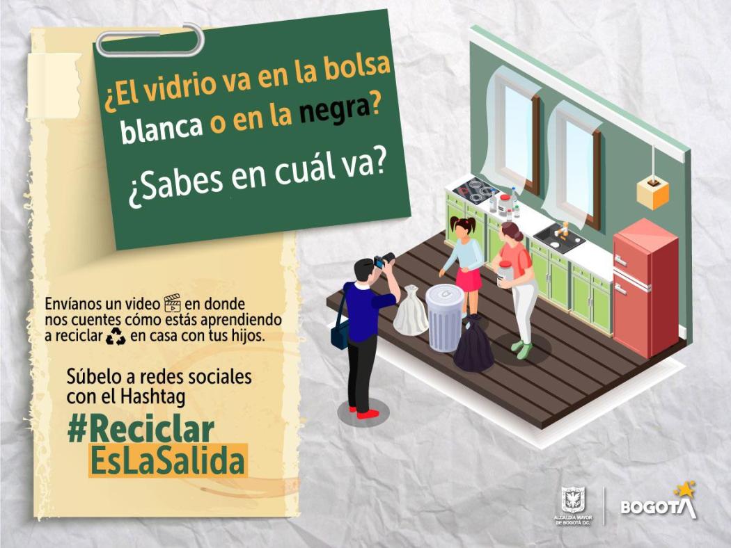 Imagen de la Secretaría de Ambiente campaña #ReciclaEsLaSalida