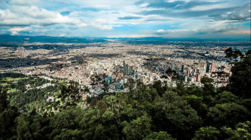 Panorámica de Bogotá desde Monserrate. 