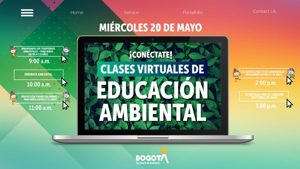 Imagen Secretaría de Ambiente. Clases virtuales educación ambiental 20 mayo.