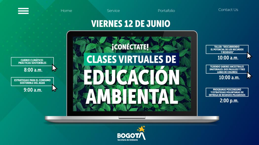Imagen Secretaría de Ambiente. Clases virtuales educación ambiental.