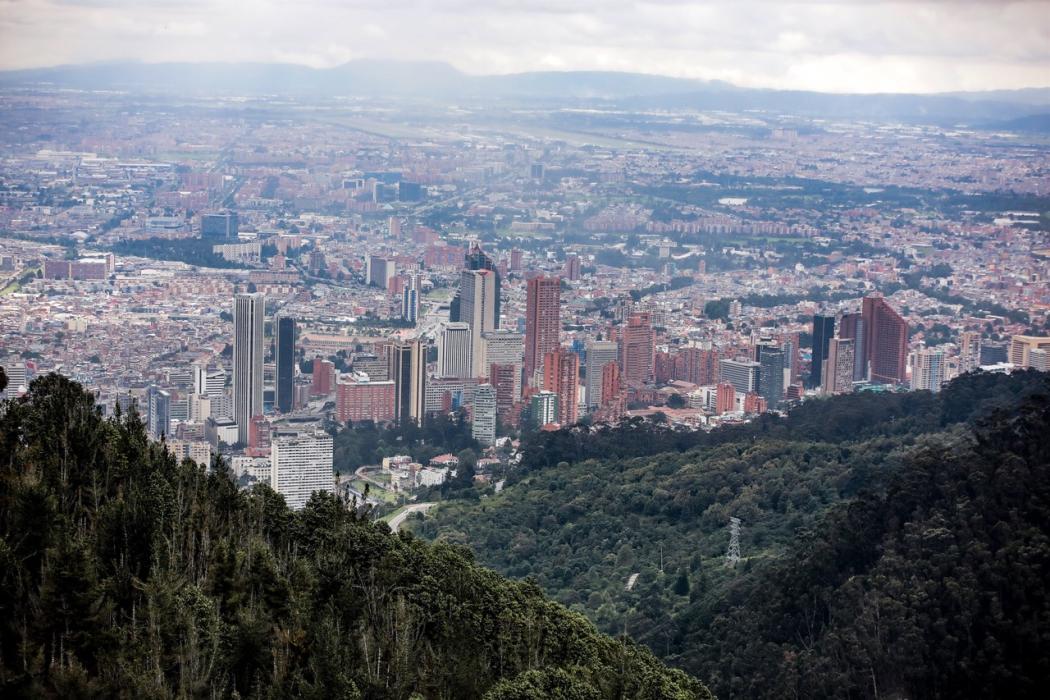 Panorama view of Bogotá