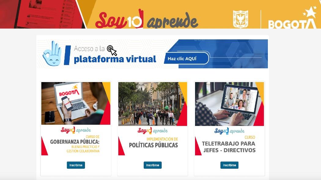 Cursos virtuales para servidores públicos de Bogotá
