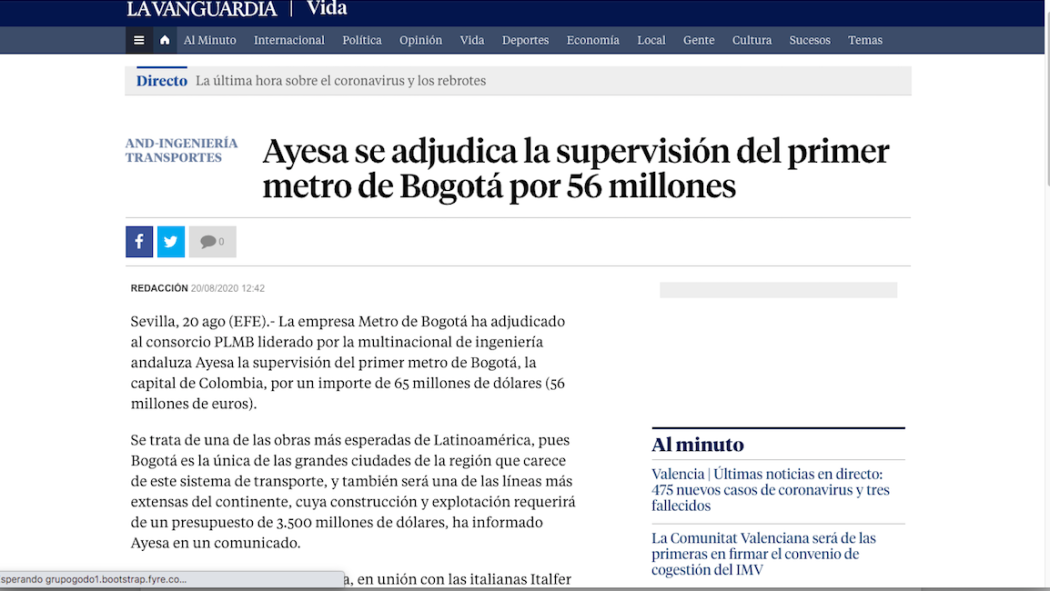La Vanguardia article