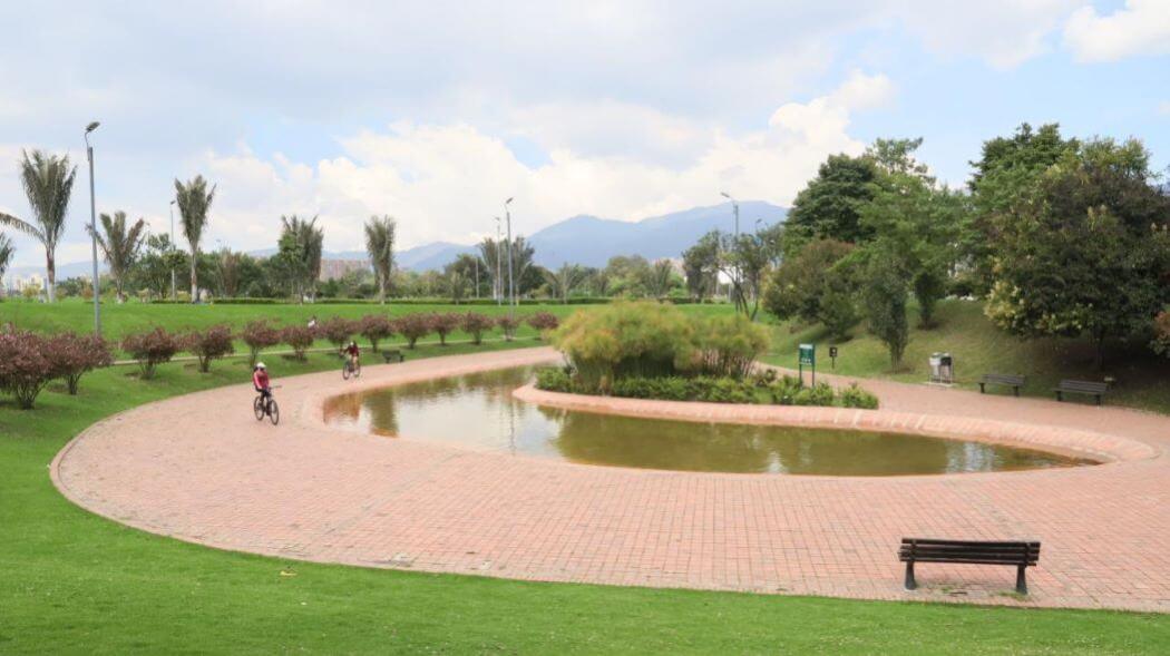 Imagen de un espacio verde en Bogotá