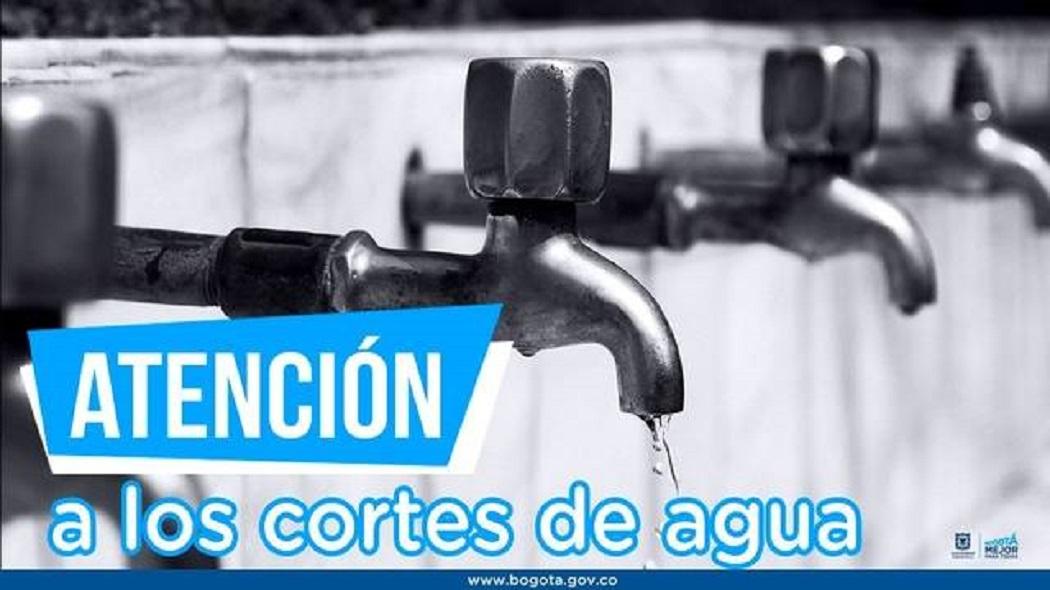 Conoce los cortes de agua en Bogotá la semana del 19 al 23 de octubre