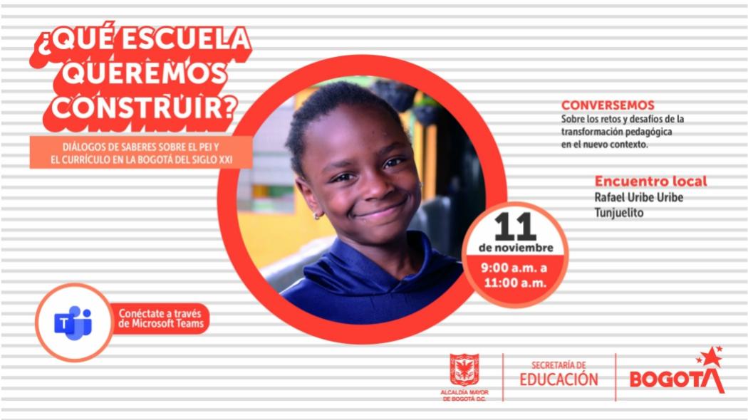 La cita es el próximo 11 de noviembre a través de Microsoft Teams a las 09:00 a.m para las localidades de Rafael Uribe Uribe y Tunjuelito y a las 03:00 p.m para la localidad de Ciudad Bolívar.