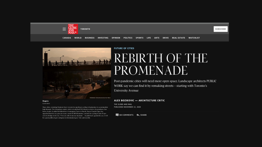 The Globe and Mail Rebirth of the promenade 