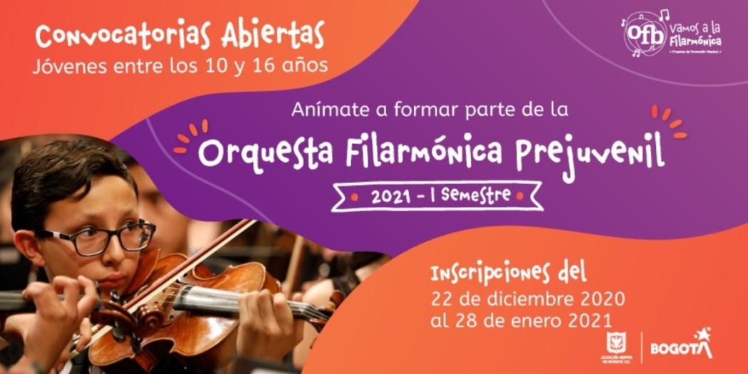Es tu oportunidad para ser parte de la Orquesta Filarmónica Prejuvenil de la OFB.