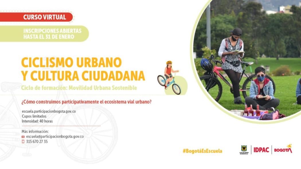 ¡Atención amantes de la bici! Cara sonriente con lentes de sol Hasta el 31 de enero estarán abiertas las inscripciones al #CursoVirtual 'Ciclismo Urbano y Cultura Ciudadana'. Foto: TransMilenio
