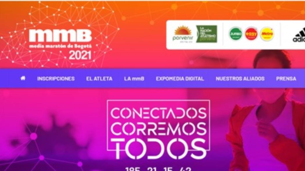 Afiche media maratón de Bogotá 2021