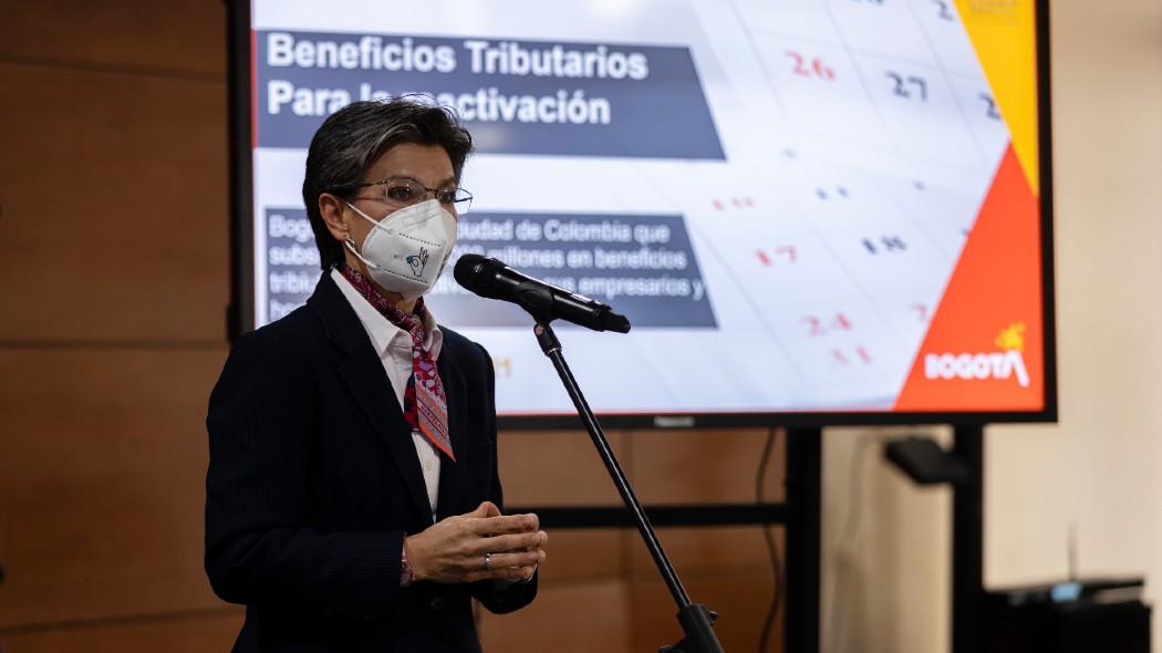 Alcaldesa Claudia López presenta beneficios y calendario tributario para 2021