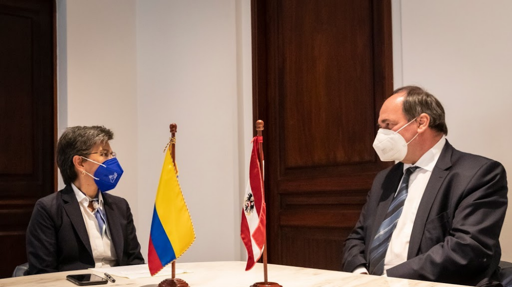 La alcaldesa Claudia López, recibió la visita de presentación del nuevo embajador de Austria en Colombia, Gerhard Doujak