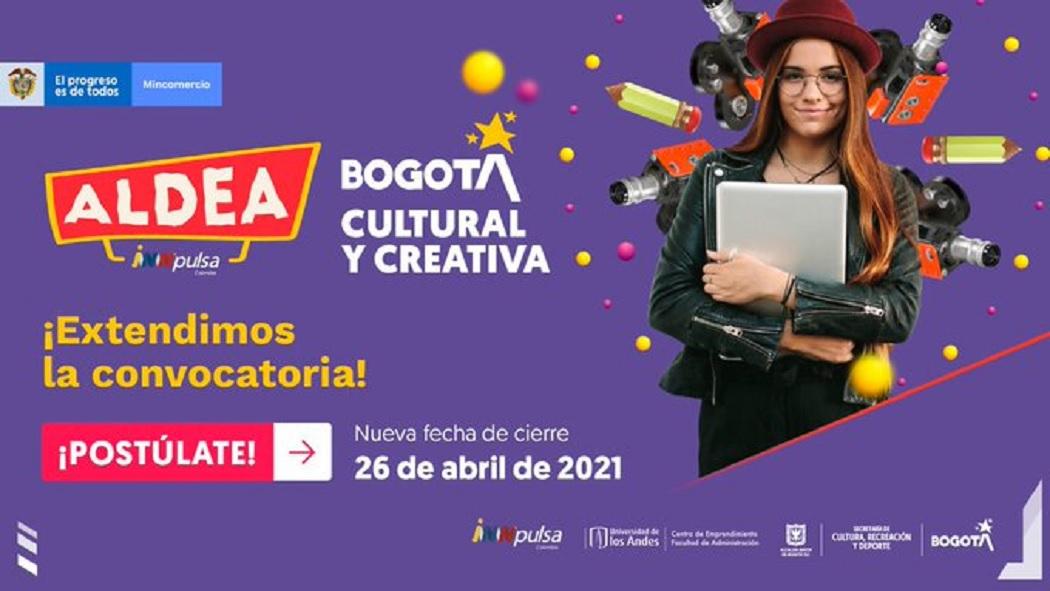 Este programa es desarrollado con $987.201.287 COP de recursos disponibles de la Secretaría de Cultura, Recreación y Deporte de Bogotá en alianza con iNNpulsa Colombia y la Universidad de Los Andes. Imagen: Secretaría de Cultura.