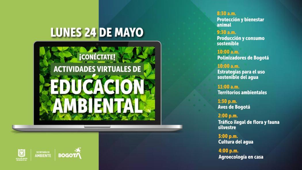 Actividades de Educación Ambiental para el 24 de mayo de 2021. Imagen: Secretaría de Ambiente
