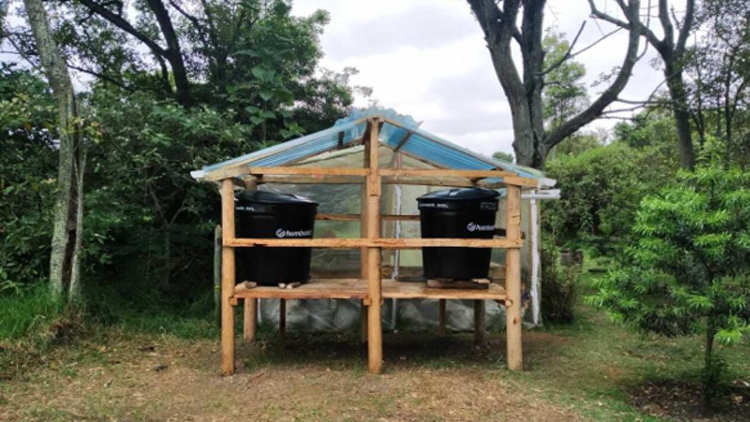 La cosechera es un sistema que permite recoger y almacenar agua lluvia. Foto: Secretaría de Ambiente