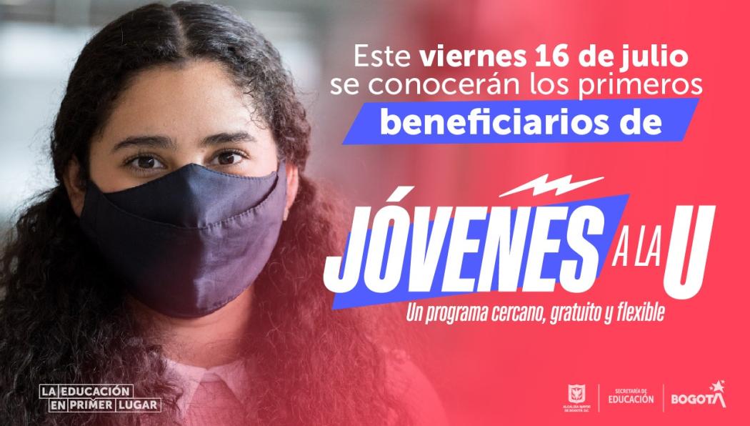 Sobre las 9:30 a.m., la alcaldesa Claudia López y la secretaria de Educación Edna Bonilla darán a conocer los beneficiarios de 'Jóvenes a la U', el programa de acceso gratuito y flexible en Bogotá.