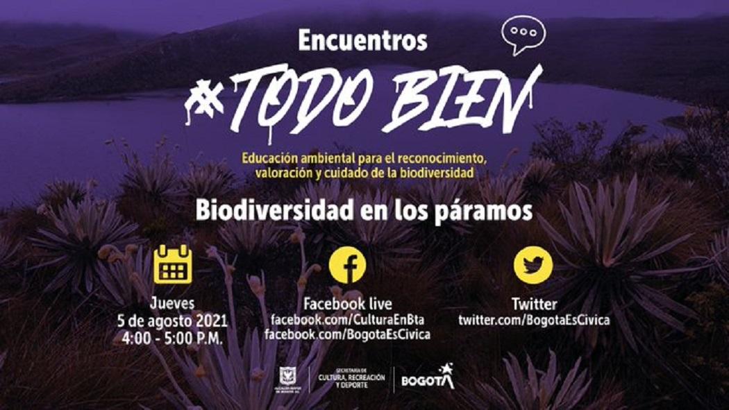 ¿Te interesa el cuidado de los páramos? Acompáñanos en la conversación sobre este tema en #EncuentrosTodoBien, un espacio para promover el cuidado de la biodiversidad en nuestra ciudad. 