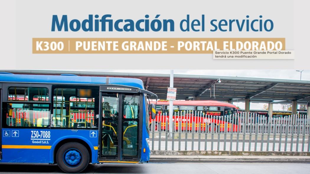 Desde el 27 de septiembre la ruta operará al interior del Portal el Dorado y tomará la calle 26. Pieza: TransMilenio. 