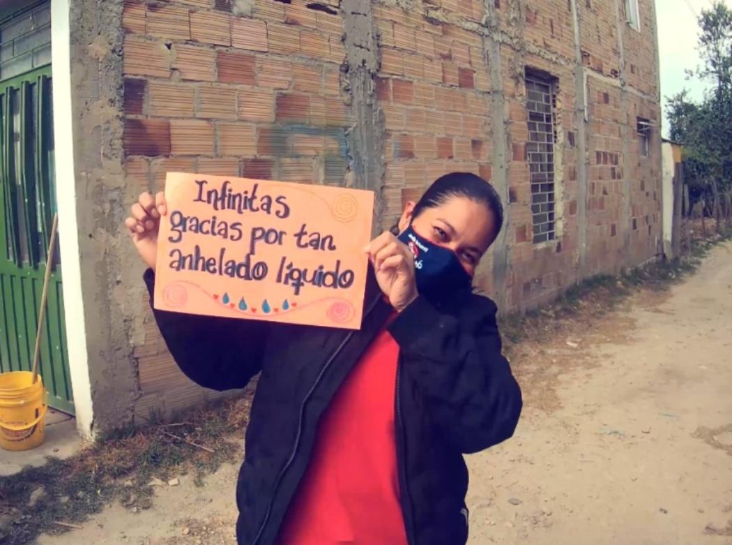 Ciudadana beneficiada con el proyecto "A la Vereda Chorrillos llegó el agua para la vida”