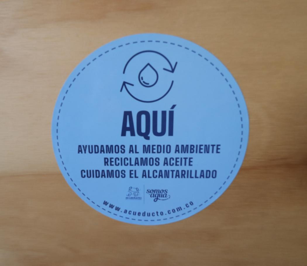 Acueducto de Bogotá promueve uso adecuado del aceite de cocina