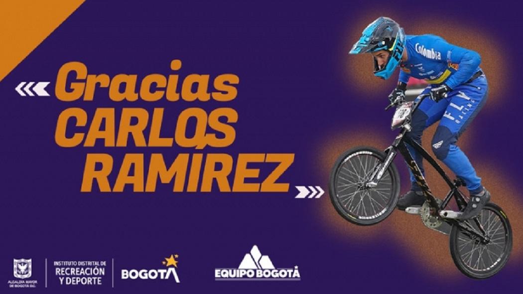 Carlos Ramírez, ganador de la Sexta válida de la Copa Mundo BMX.