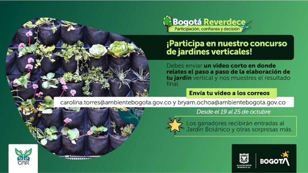 Cómo participar en el concurso de jardines verticales de Bogotá