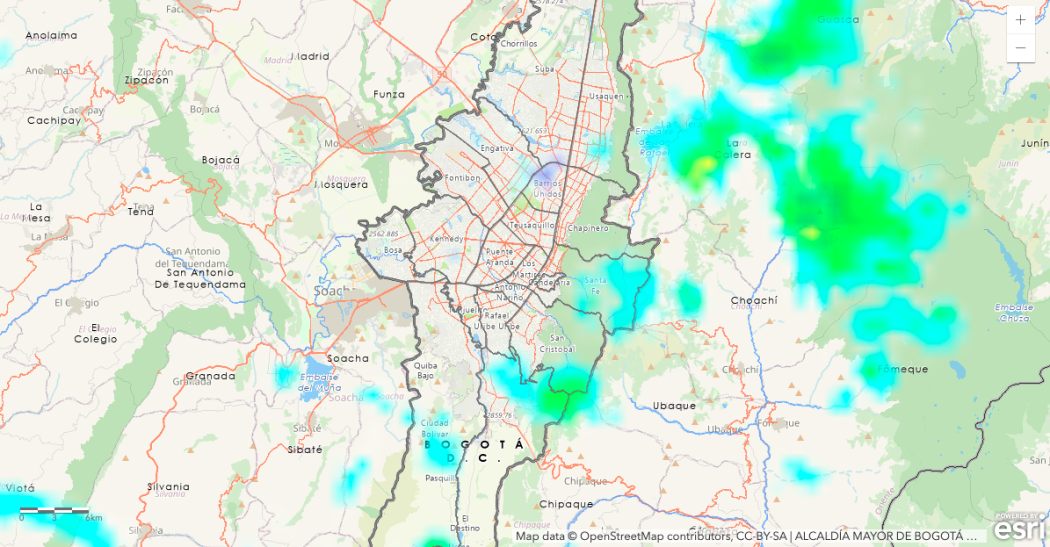 Bogotá se despierta con un pronóstico para el día de hoy donde se estiman de nubosidad mixta acompañada de lluvias ligeras al norte y sur de Bogotá.