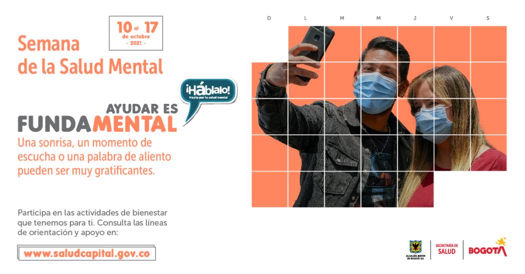  Semana Distrital de la Salud Mental 10 al 17 de octubre en Bogotá