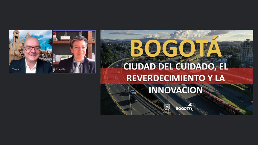 Mayor Claudia López and the Deputy Ambassador of the United Kingdom in Colombia, Tim Hemmings, held a virtual meeting to present the projects that will soon start bidding processes in Bogotá.