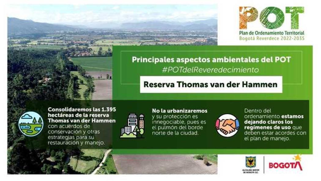 Así es como el POT protege la reserva Thomas Van der Hammem