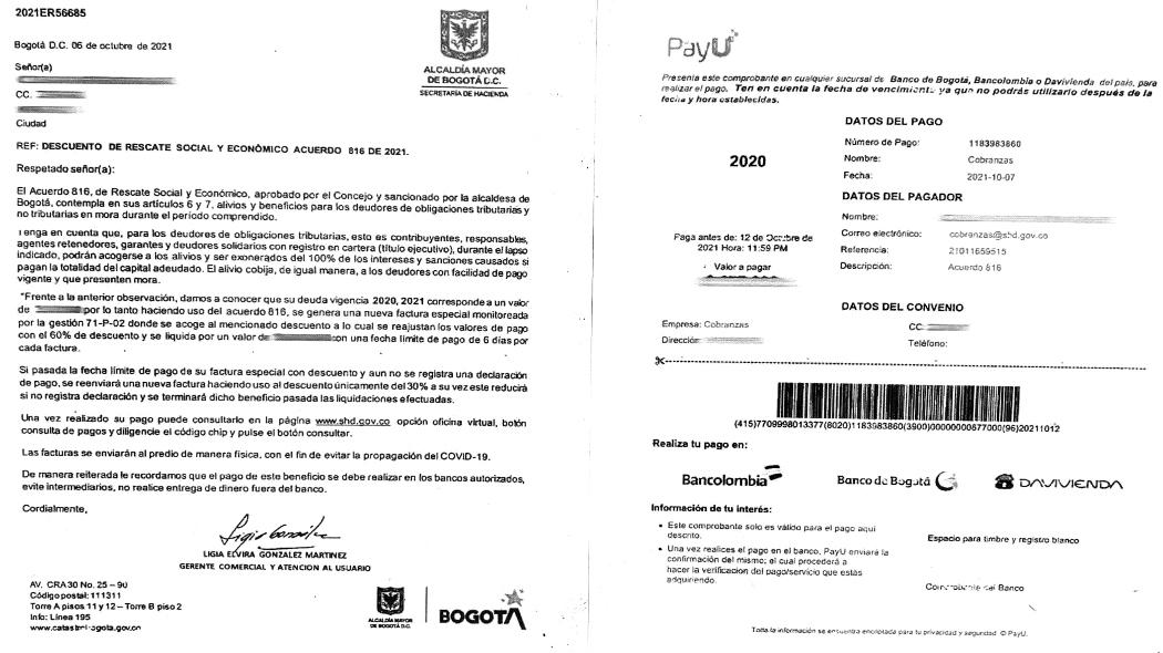 Continúa alerta máxima por aumento de estafas a deudores de impuestos en Bogotá