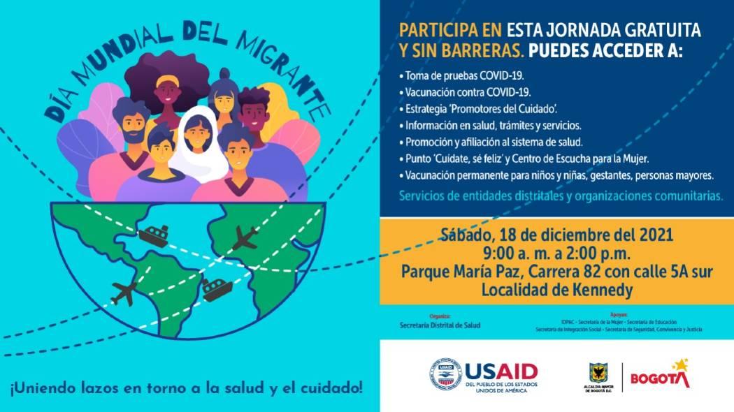 Jornada de salud gratuita a población migrante en Bogotá: diciembre 18