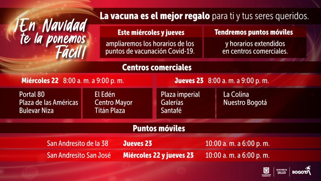 En la ciudad habrá puntos móviles de vacunación que recorrerán los San Andresitos de la 38 y San José entre las 10:00 a.m. y las 6:00 p.m. de hoy y mañana. Foto. Alcaldía de Bogotá.