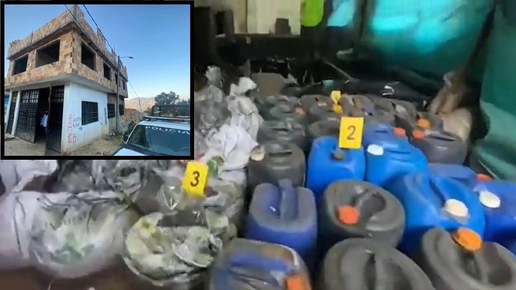 Policía destruyó laboratorio de estupefacientes (cocaína) en Bogotá