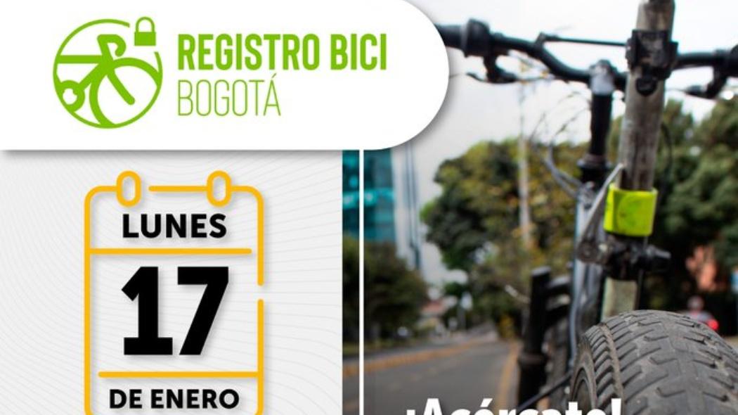 El 17 de enero se hará registro de bicicletas en Portal Américas