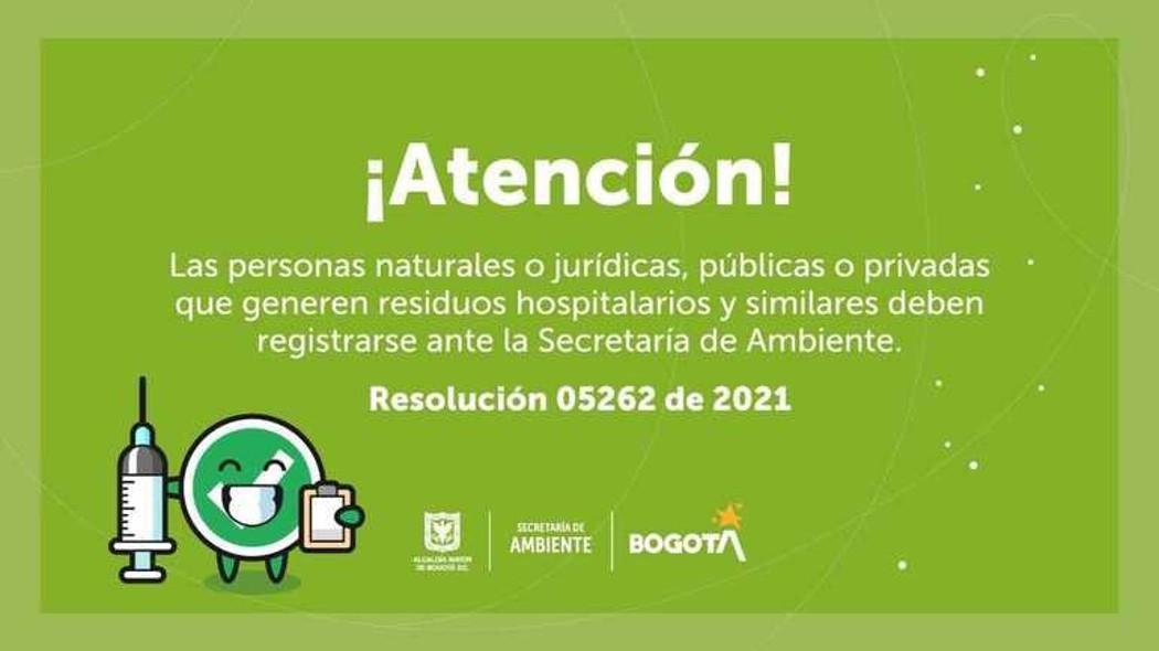 Cómo inscribirse si eres generador de residuos hospitalarios en Bogotá