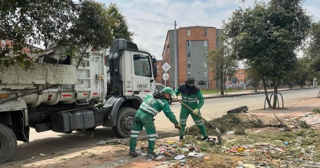 La UAESP realiza labores de limpieza y recolección en Fontibón 