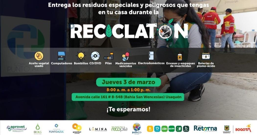 Hoy 3 de marzo: Asiste a la jornada de 'Reciclatón' en Usaquén 