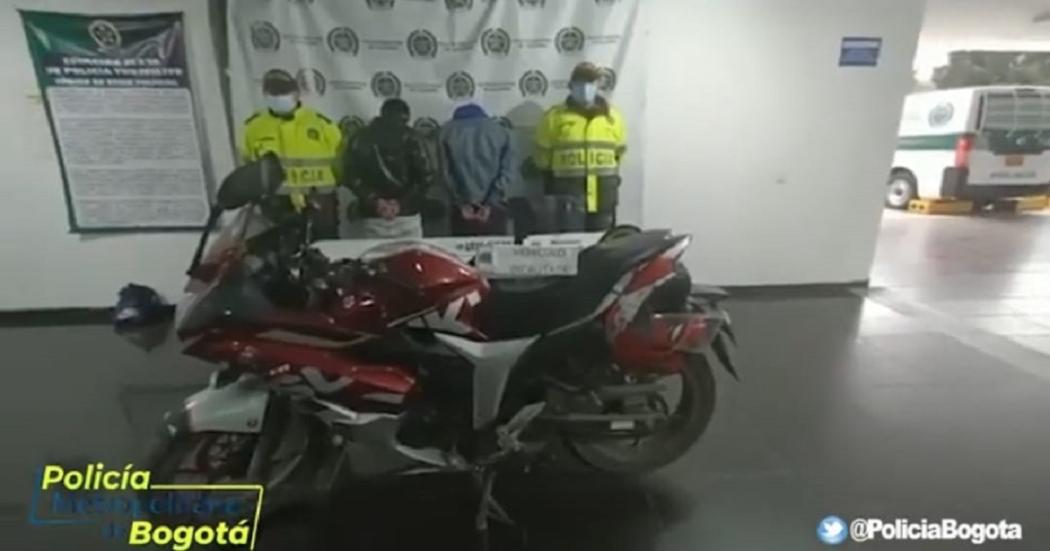 En Tunjuelito cayó delincuente que con una moto hurtaba a mujeres 