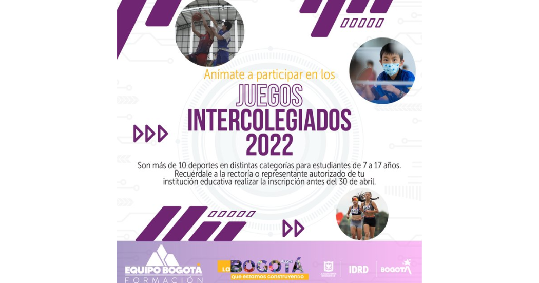 Hasta el 30 de abril inscripciones a los Juegos Intercolegiados 2022 