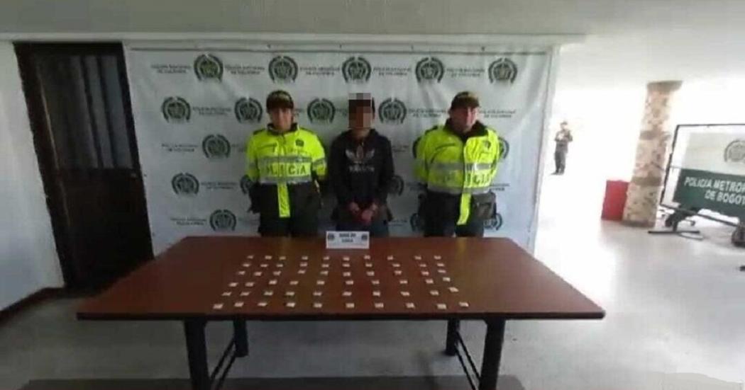 Policía capturó a un hombre con 60 papeletas de base de coca