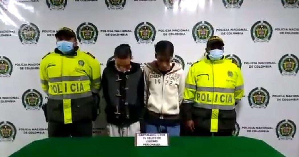 Dos personas capturadas en San Cristóbal por lesionar a un ciudadano 
