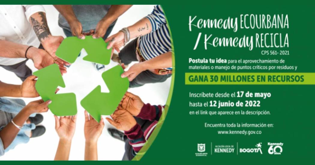 Concurso para iniciativas de reciclaje y ecourbanismo en Kennedy 