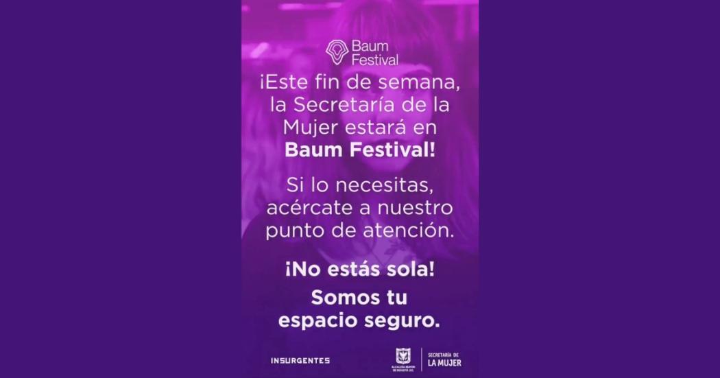 Distrito atenderá casos de violencia de género en Baum festival