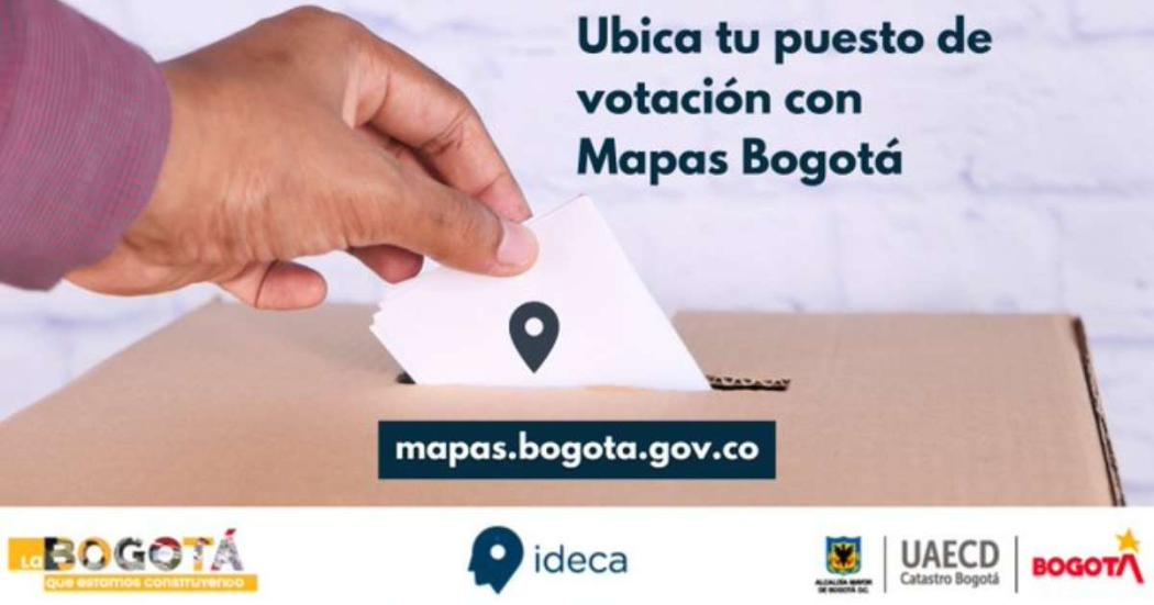 Puntos de votación para elecciones presidenciales en Mapas Bogotá 