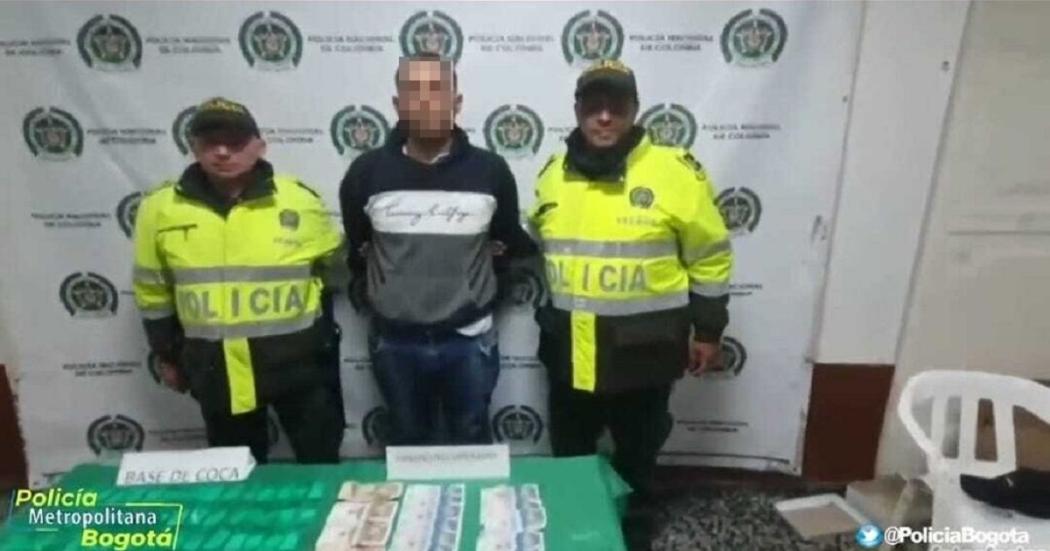 En Antonio Nariño cayó un hombre con 100 papeletas de estupefacientes