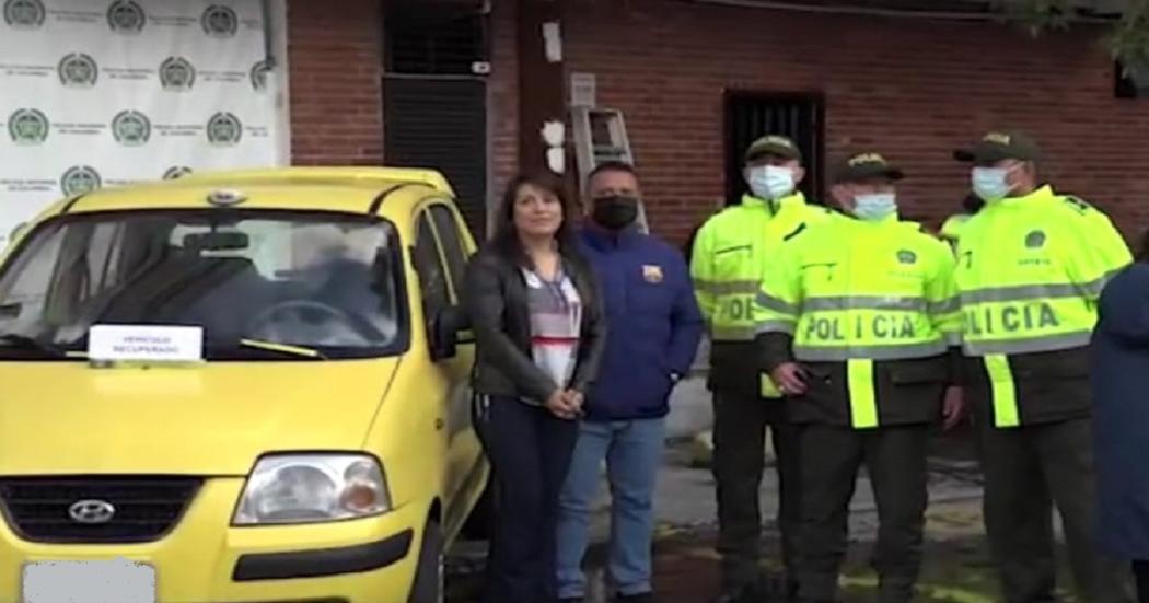 Policía de Bogotá recuperó en San Cristóbal un taxi que había hurtado